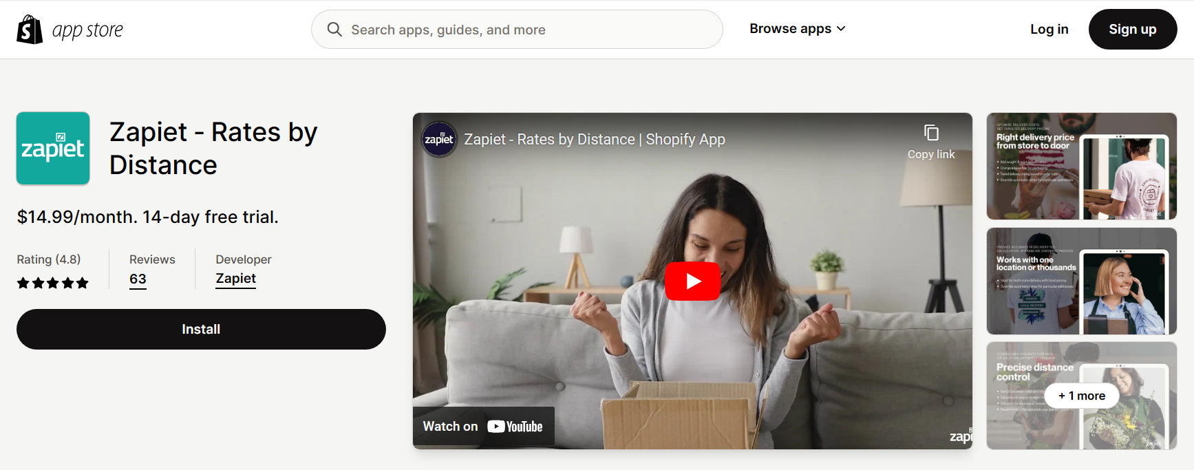 zapiet shopify app